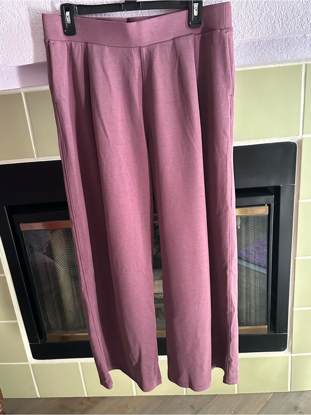 Ododos Women’s Wide-Leg Pull-On Pants in Dusty Rose NWT (Large)